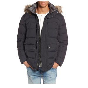 SPYDER MEN’s Garrison Faux Fur Down Jacket L